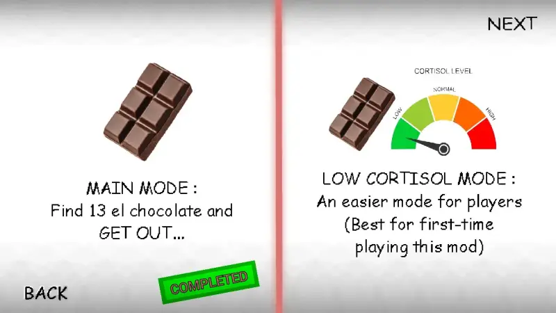 Selector con Main y Low Cortisol